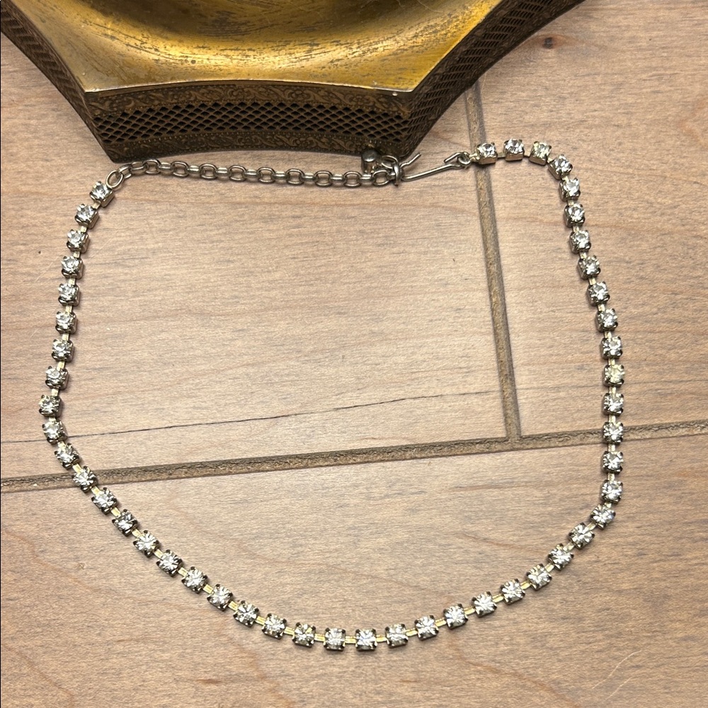 Elegant Silver Crystal Necklace